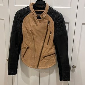 Zara basic leather jacket